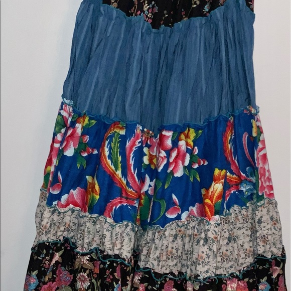Eclectic Multicolored Bohemian Hippie Skirt Sz S - Picture 5 of 10